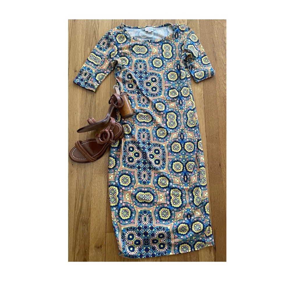 Patterned Multicolor Dress By Lularoe